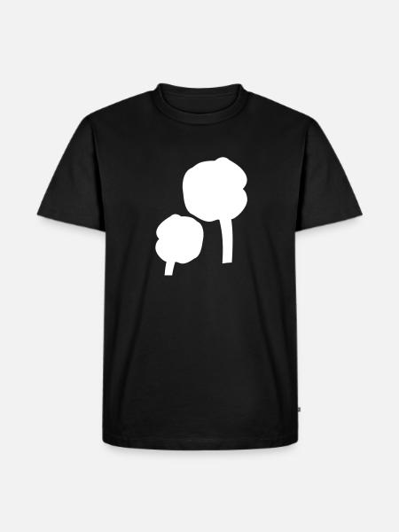 Two Roses Flower Flower Shape - Men's Premium Organic T-Shirt - black