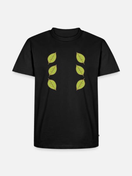 Pattern Leaf Leaves Frame Nature - Men's Premium Organic T-Shirt - black