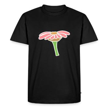 Flower icon page pink plant - Men's Premium Organic T-Shirt - black - Front - Nico (187cm)