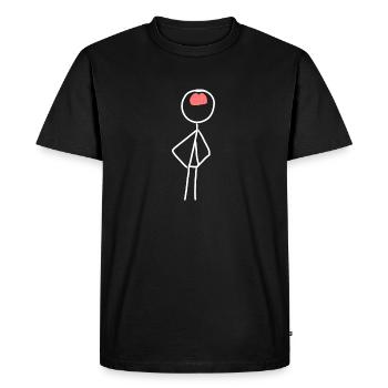 Cerveau de symbole humain - T-shirt Premium bio Homme - noir - Devant - Nico (187cm)