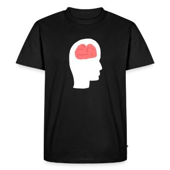 Head Profile Human People Side Brain - Men's Premium Organic T-Shirt - black - Front - Nico (187cm)
