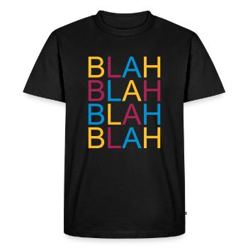 blah blah - Men's Premium Organic T-Shirt - black - Front - Nico (187cm)