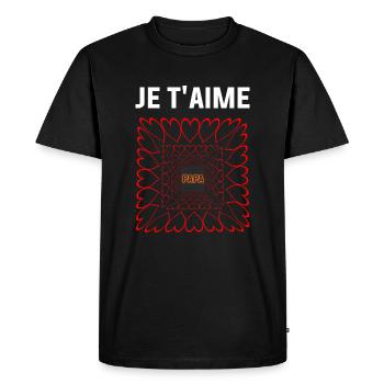 I love you, Dad - Men's Premium Organic T-Shirt - black - Front - Nico (187cm)