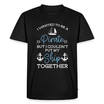 Ship Boat Skipper Cruise - Men's Premium Organic T-Shirt - black - Front - Nico (187cm)