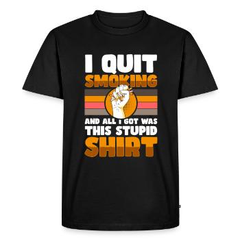 nicotine smoking cigarettes health - Men's Premium Organic T-Shirt - black - Front - Nico (187cm)