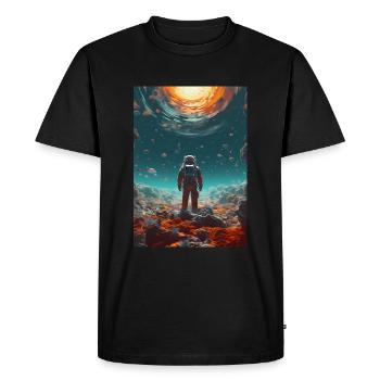 Astronaut in space - Men's Premium Organic T-Shirt - black - Front - Nico (187cm)