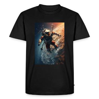 Astronaut in space - Men's Premium Organic T-Shirt - black - Front - Nico (187cm)