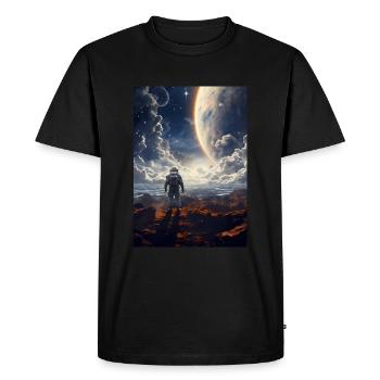 Astronaut in space - Men's Premium Organic T-Shirt - black - Front - Nico (187cm)