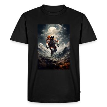 Astronaut in space - Men's Premium Organic T-Shirt - black - Front - Nico (187cm)