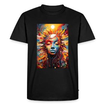 Dame Soleil - T-shirt Premium bio Homme - noir - Devant - Nico (187cm)