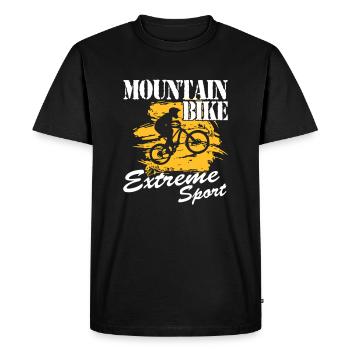 vélo de montagne sport extrême - T-shirt Premium bio Homme - noir - Devant - Nico (187cm)