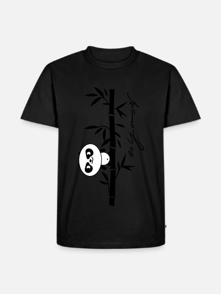 be yourself (panda) - Men's Premium Organic T-Shirt - black