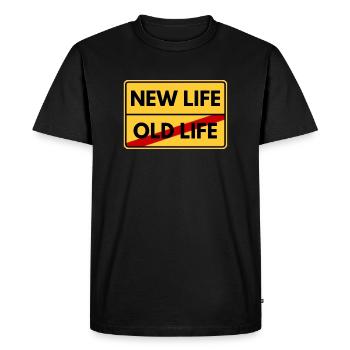 NOUVELLE VIE - - T-shirt Premium bio Homme - noir - Devant - Nico (187cm)