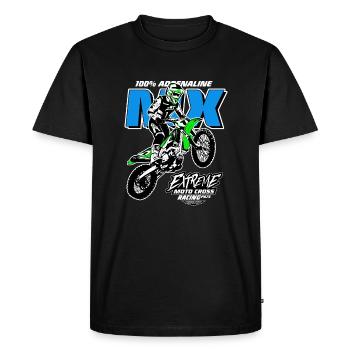 Moto Cross - Motocross - Supercross - MX - SX - T-shirt Premium bio Homme - noir - Devant - Nico (187cm)