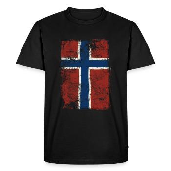 Norvège Flag Pride Patrie Patrie Cadeau - T-shirt Premium bio Homme - noir - Devant - Nico (187cm)