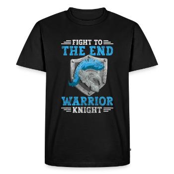 Armure médiévale de l’ordre chevaleresque - T-shirt Premium bio Homme - noir - Devant - Nico (187cm)