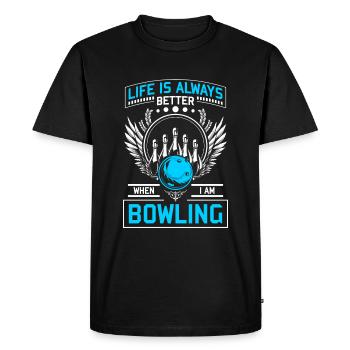 Bowling Ball Équipe de quilles - T-shirt Premium bio Homme - noir - Devant - Nico (187cm)