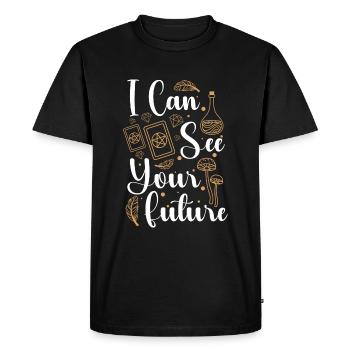 Astrologue psychique - T-shirt Premium bio Homme - noir - Devant - Nico (187cm)