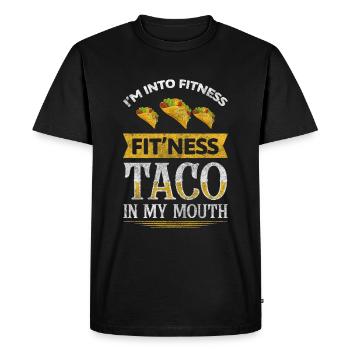 Connaisseurs de repas - T-shirt Premium bio Homme - noir - Devant - Nico (187cm)