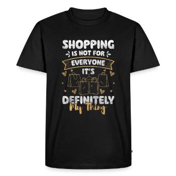 Shopping Shop cherche Centre commercial - T-shirt Premium bio Homme - noir - Devant - Nico (187cm)