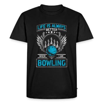Bowling Pin Winner Bowling Club - T-shirt Premium bio Homme - noir - Devant - Nico (187cm)