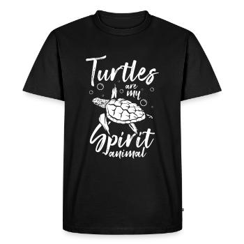 Conservation des espèces aquatiques de tortues - T-shirt Premium bio Homme - noir - Devant - Nico (187cm)