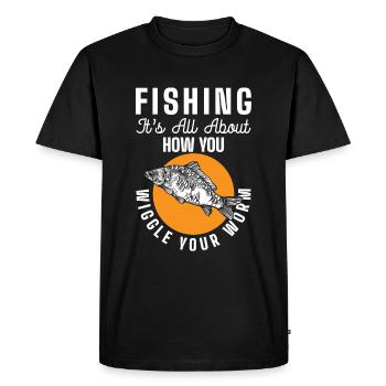 Pêche Pêche Sport Carpe - T-shirt Premium bio Homme - noir - Devant - Nico (187cm)