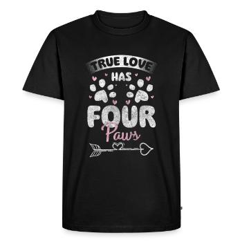 Chat, Chat Papa, Amoureux des chats, Chat domestique - T-shirt Premium bio Homme - noir - Devant - Nico (187cm)