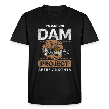 Beaver Builder Dents de castor - T-shirt Premium bio Homme - noir - Devant - Nico (187cm)