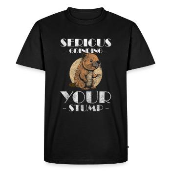 Mère de rongeur Animal Queue de Castor - T-shirt Premium bio Homme - noir - Devant - Nico (187cm)