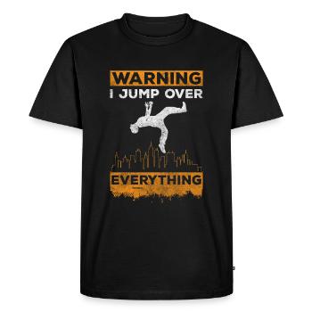 Freerunning Athletic Courage Speed - Men's Premium Organic T-Shirt - black - Front - Nico (187cm)
