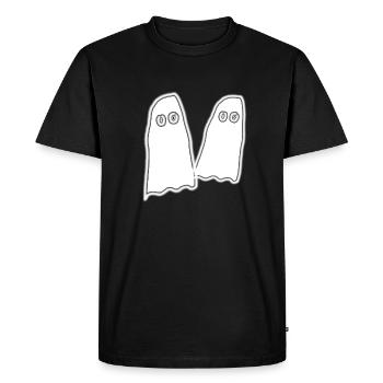 Deux vêtements d’Halloween White Spirits - T-shirt Premium bio Homme - noir - Devant - Nico (187cm)