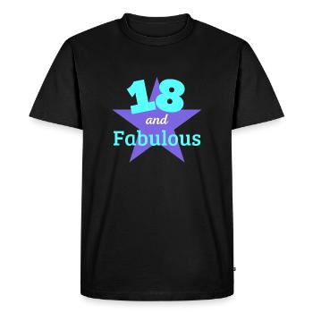 18 ans et fabuleux - T-shirt Premium bio Homme - noir - Devant - Nico (187cm)