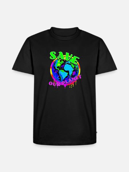 Save the planet - Men's Premium Organic T-Shirt - black