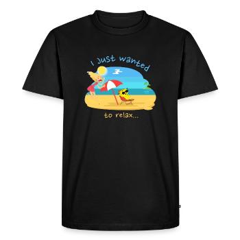 I just wanted to relax - Men's Premium Organic T-Shirt - black - Front - Nico (187cm)