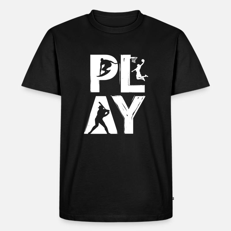 PLAY - Männer Premium Bio T-Shirt - Schwarz