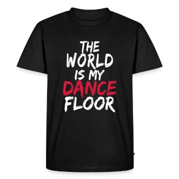 Le monde est mon dancefloor - Chemise de danse - T-shirt Premium bio Homme - noir - Devant - Nico (187cm)