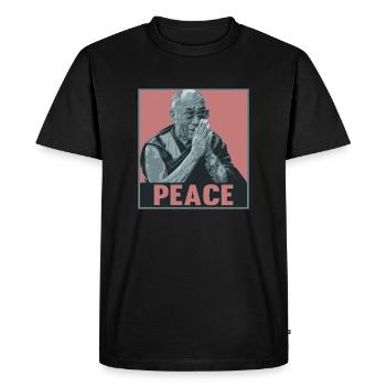 Dalai Lama gift - Men's Premium Organic T-Shirt - black - Front - Nico (187cm)