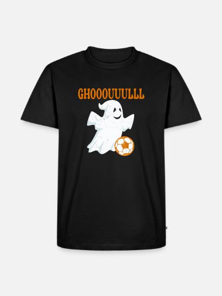Ghost Soccer Halloween - Men's Premium Organic T-Shirt - black