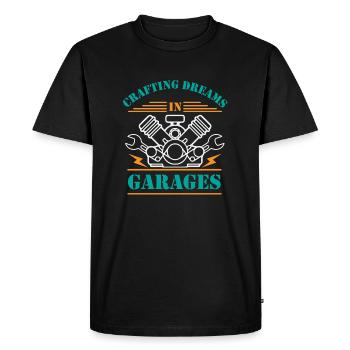 Fabriquer des rêves dans les garages - T-shirt Premium bio Homme - noir - Devant - Nico (187cm)