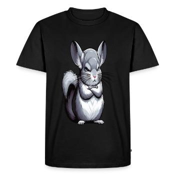 Chinchilla Chinchillas Propriétaire d’un chinchilla Rongeur - T-shirt Premium bio Homme - noir - Devant - Nico (187cm)
