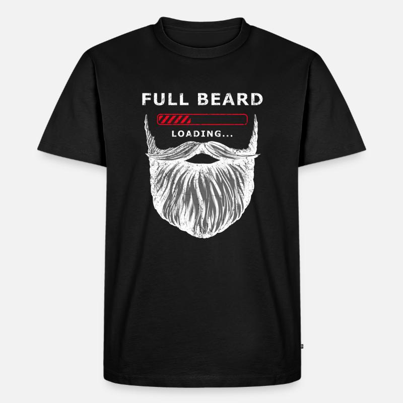 Full beard loading - Männer Premium Bio T-Shirt - Schwarz