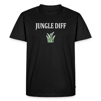 league legend Jungle Diff Weis - Männer Premium Bio T-Shirt - Schwarz - Vorne - Nico (187cm)