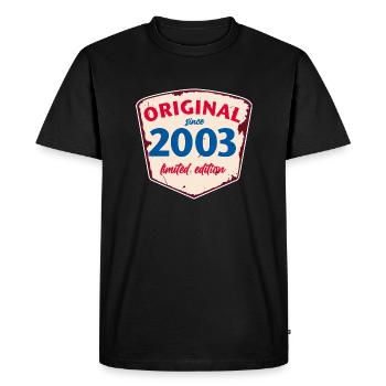 2003 Blechschild- édition limeted - Millésime - T-shirt Premium bio Homme - noir - Devant - Nico (187cm)