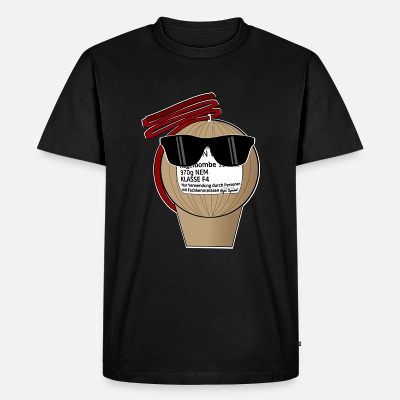 Pyro Sonnenbrille - Männer Premium Bio T-Shirt - Schwarz