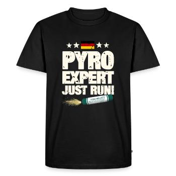 Pyro Expert - T-shirt Premium bio Homme - noir - Devant - Nico (187cm)