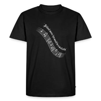 Musique vivre avec - T-shirt Premium bio Homme - noir - Devant - Nico (187cm)