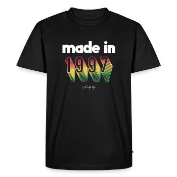 made in 1997 limited edition - Men's Premium Organic T-Shirt - black - Front - Nico (187cm)