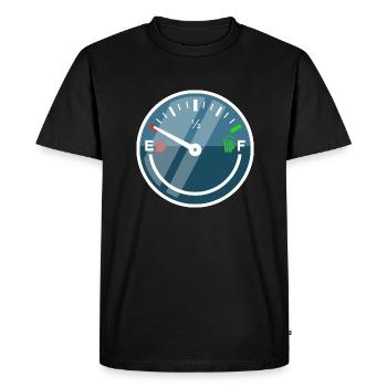 Fuel Gauge for Beer Drinkers Beer Beer Lovers - Men's Premium Organic T-Shirt - black - Front - Nico (187cm)