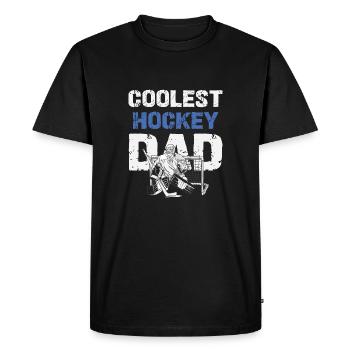 Le design de papa de hockey le plus cool - T-shirt Premium bio Homme - noir - Devant - Nico (187cm)